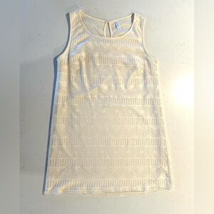 Cream Sleeveless Boho Knit Dress